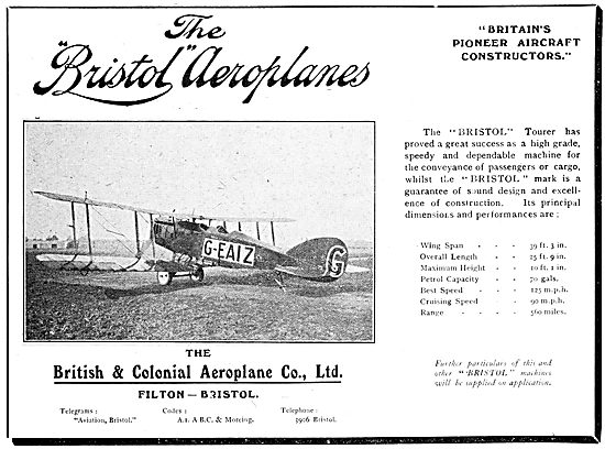British & Colonial Aeroplane Co - Bristol Tourer                 
