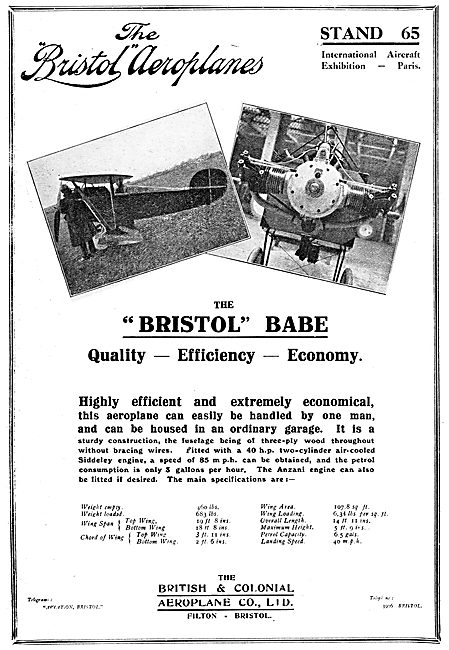 British & Colonial Aeroplane Co - Bristol Babe                   