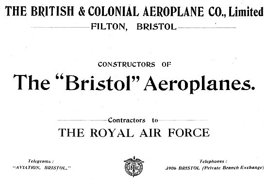 British & Colonial Aeroplane Co - Bristol                        