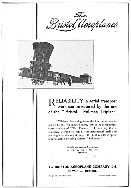 Bristol Pullman Triplane 1920                                    