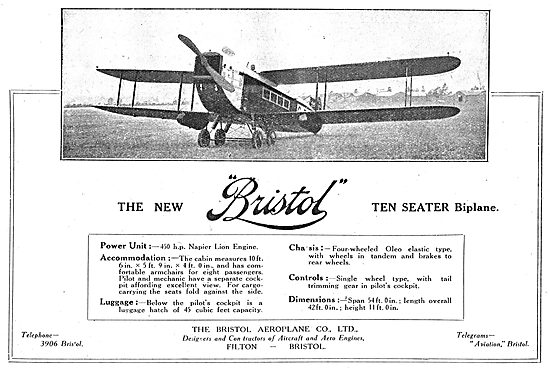 The New Bristol Ten-Seater Biplane                               
