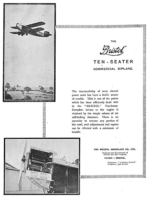 The Bristol Ten-Seater Commercial Biplane                        