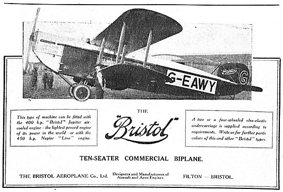 Bristol Ten-Seater Commercial Biplane G-EAWY                     