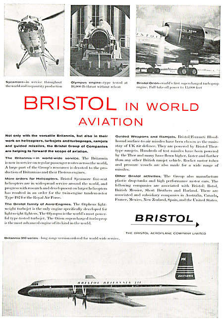 Bristol Aeroplane Company  In World Aviation                     
