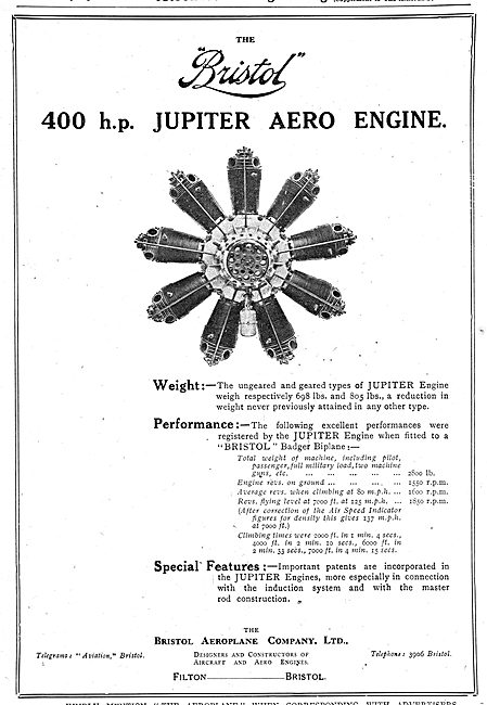 The Bristol Jupiter 400 HP Aero Engine                           