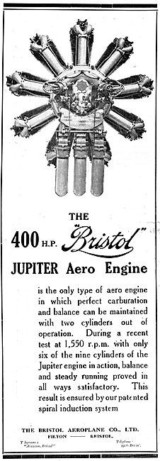 The 400 HP Bristol Jupiter Aircooled Radial Aero Engine          
