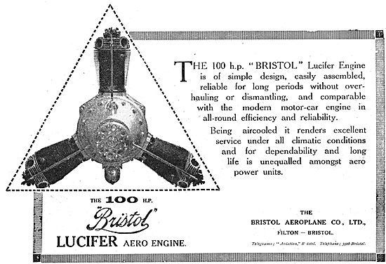 The 100 HP Bristol Lucifer  Aircooled Radial Aero Engine         