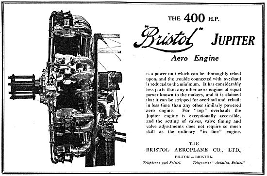 The 400 HP Bristol Jupiter Aero Engine                           