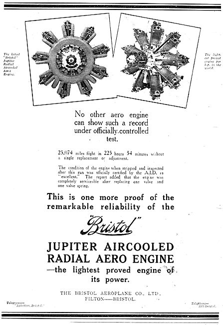 Bristol Jupiter Aircooled Radial Aero Engine                     