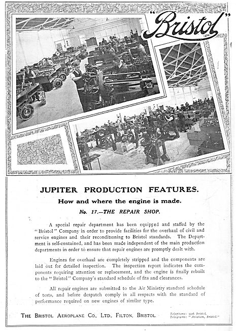 Bristol Jupiter Production Features No 17: The Repair Shop       