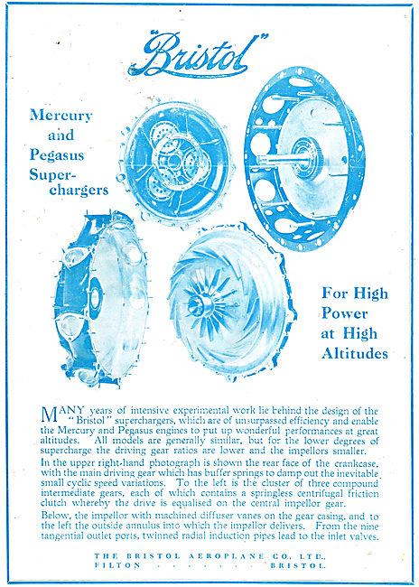 Bristol Mercury & Pegasus Aero Engine Superchargers              