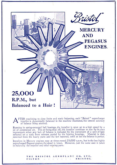 Bristol Mercury & Pegasus Aero Engine Impellors                  