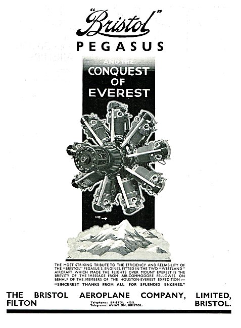 Bristol Pegasus Aero Engine For Mt Everest Flight                