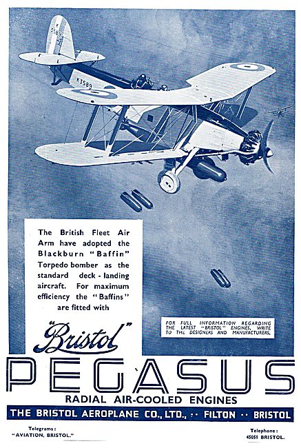 Bristol Pegasus Aero Engine Blackburn Baffin K3589               