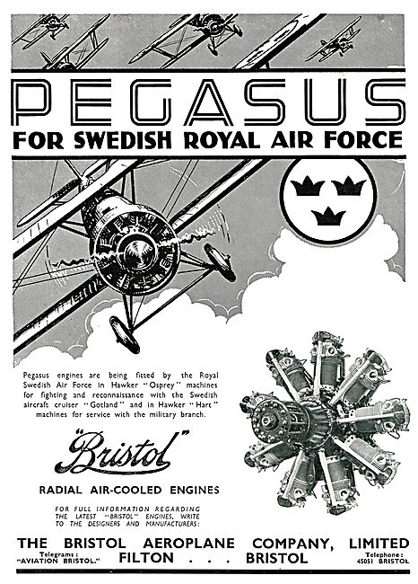 Bristol Pegasus Aero Engine For Swedish Royal Air Force          