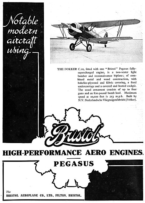 Bristol Pegasus - Fokker C10                                     