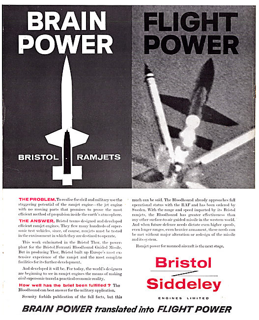 Bristol Siddeley Ramjet Engines                                  