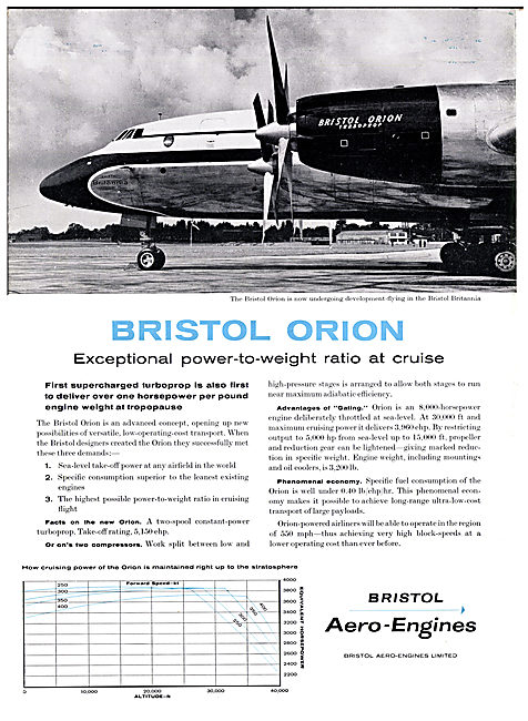 Bristol Orion Supercharged Turboprop                             