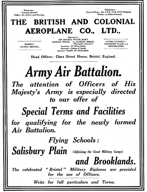 Special Terms For Army Air Battalion Officers At Bristol School  