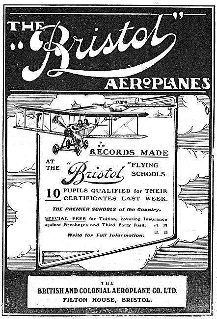 Records Made At The Bristol Flying Schools                       