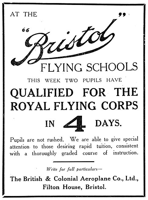 Bristol Flying Schools 1914                                      