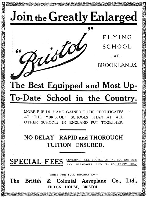 Bristol Flying Schools 1914                                      