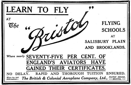 75% Of England's Aviatiors Gained Their Certificates With Bristol