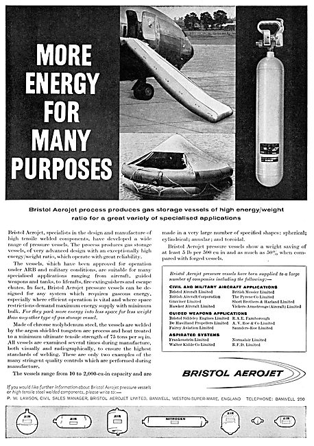 Bristol Aerojet Pressure Vessels                                 