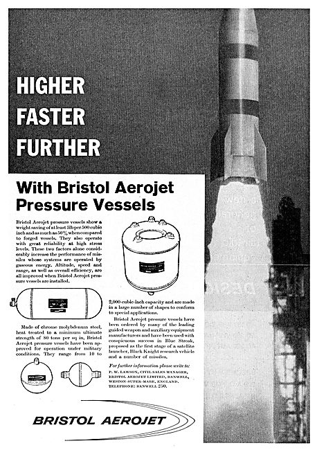 Bristol Aerojet Pressure Vessels For The Aerospace Industry      