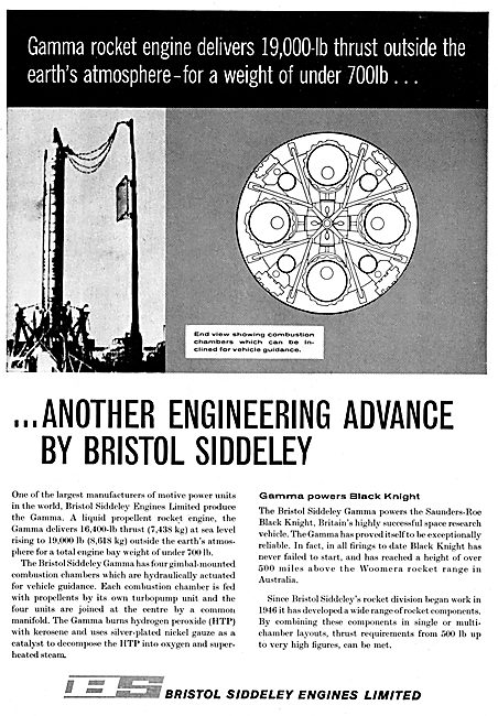 Bristol Siddeley Gamma Rocket Engine                             