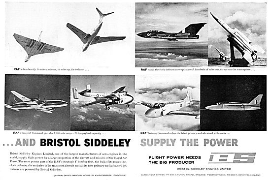 Bristol Siddeley Aero Engines 1960                               
