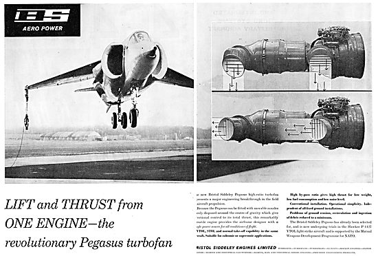 Bristol Siddeley Pegasus Turbofan. BSEL P1127                    