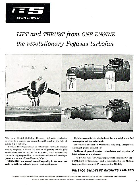 Bristol Siddeley Pegasus Turbofan Aero Engine                    