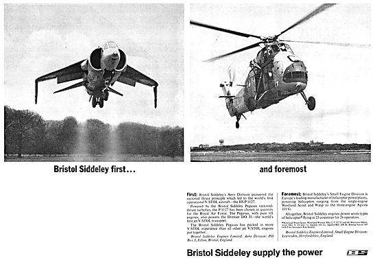 Bristol Siddeley Aero Engines 1966                               