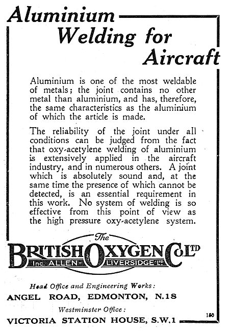 The British Oxygen Co - Aluminium Welding For Aircraft           