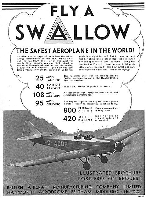British Aircraft  B.A. Swallow                                   