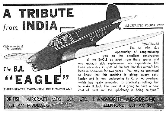 British Aircraft  B.A..Eagle                                     