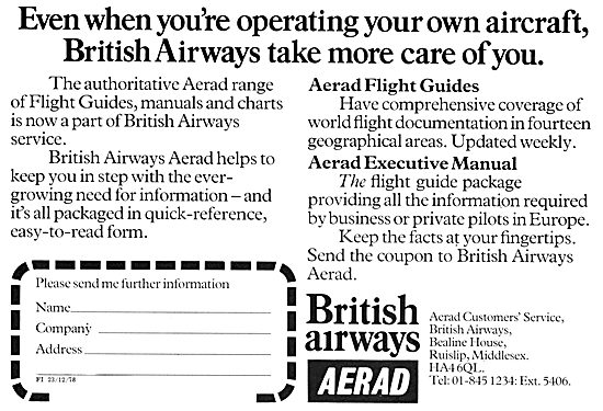 British Airways Aerad Flight Guides                              