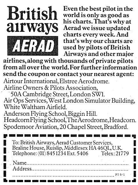 British Airways Aerad Flight Guides                              