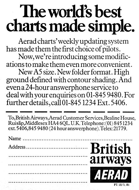 British Airways Aerad Charts                                     