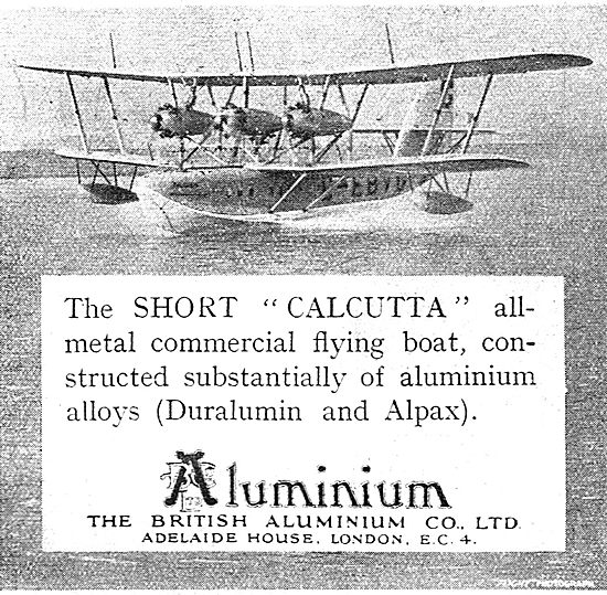 The Short Calcutta Is Constructed  Of Duralumin & Alpax          