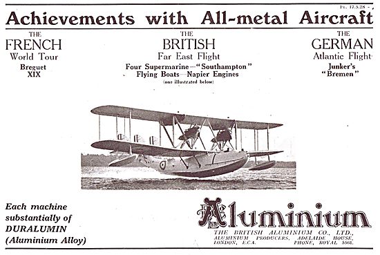 British Aluminium All Metal Aircraft Achievements                