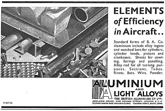 British Aluminium Efficiency In Aircraft                         