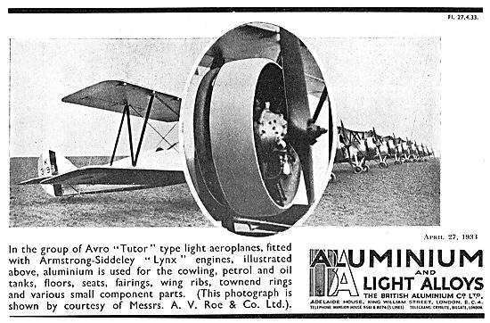 British Aluminium Avro Tutor                                     