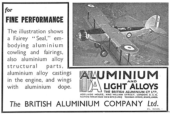 British Aluminium - Aircraft Manufacturing. Fairey Seal          