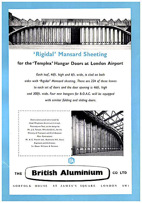 British Aluminium - Templex Hangar Doors                         