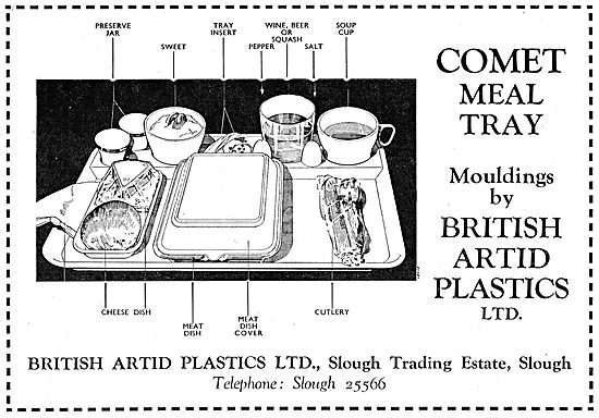 British Artid Plastics - Passenger Meal Trays                    