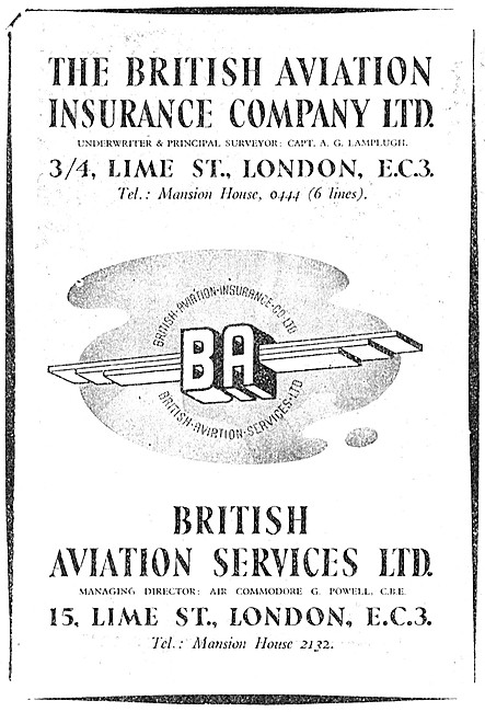 British Aviation Services Aircraft Insurance                     