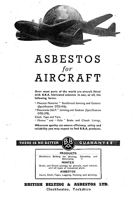 British Belting & Asbestos. Asbestos Products                    