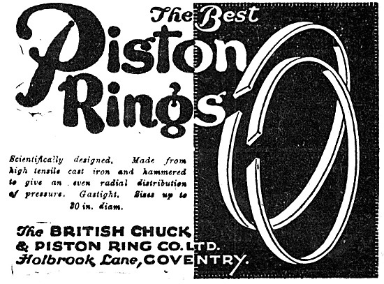  British Chuck & Piston Ring - Piston Rings                      